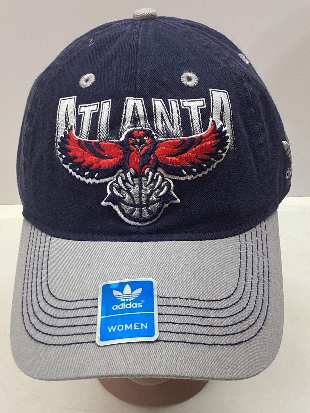 NWT Adidas Atlanta Hawks Navy Blue & Grey Embroidered Baseball Cap
